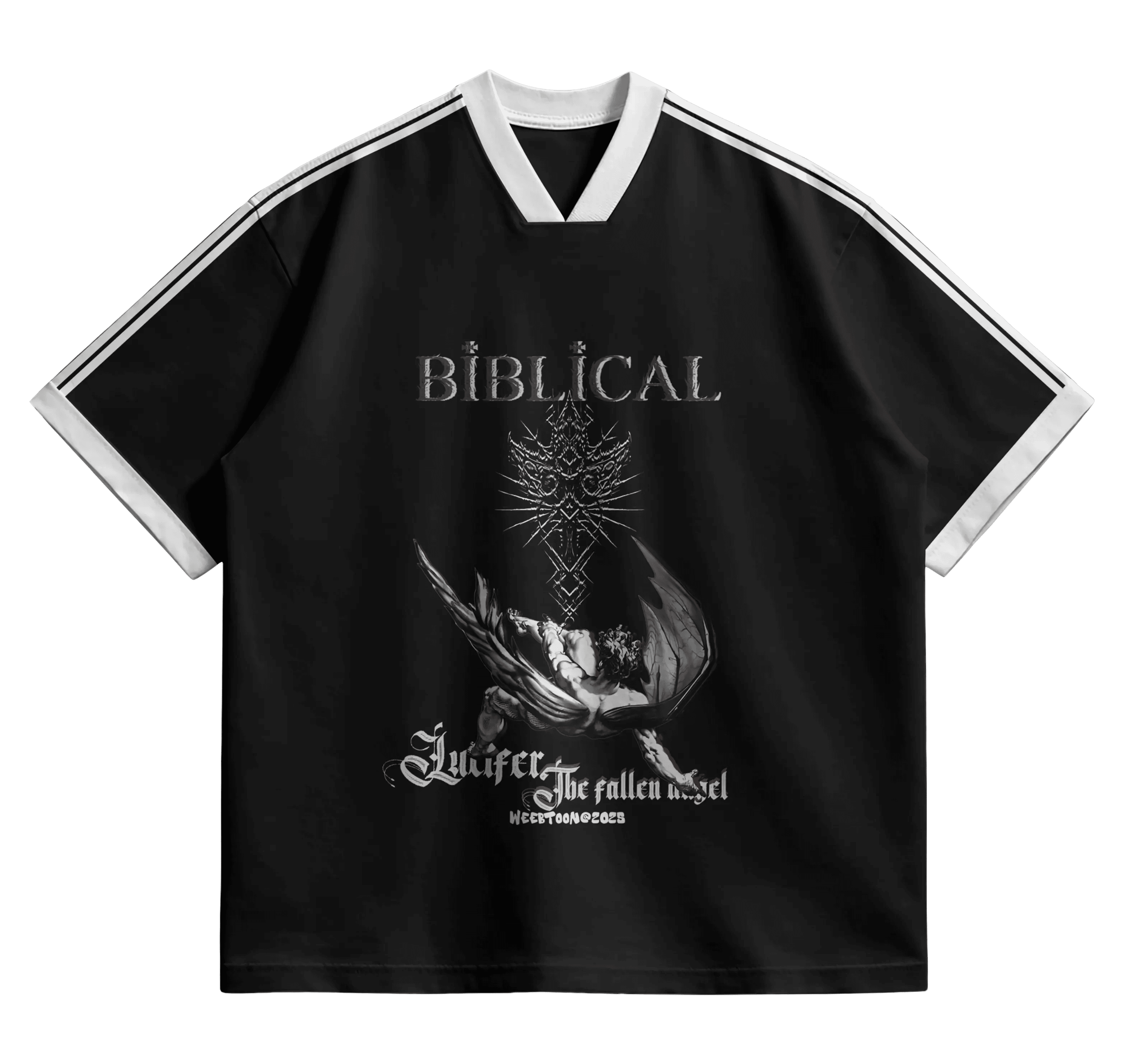 LUCIFER THE FALLEN V - NECK T - SHIRT - The Saviors