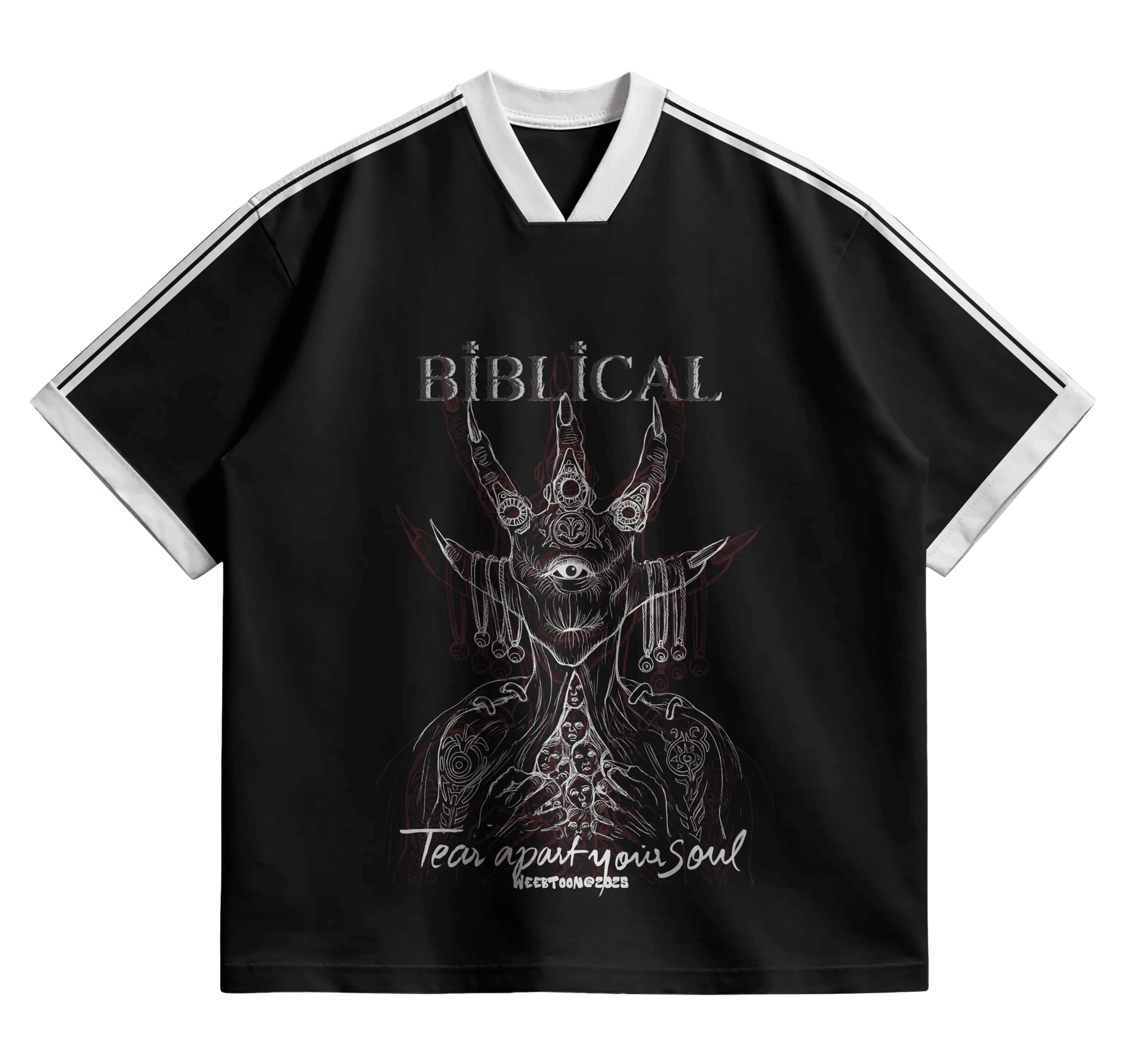 TEARED APART V - NECK T - SHIRT - The Saviors
